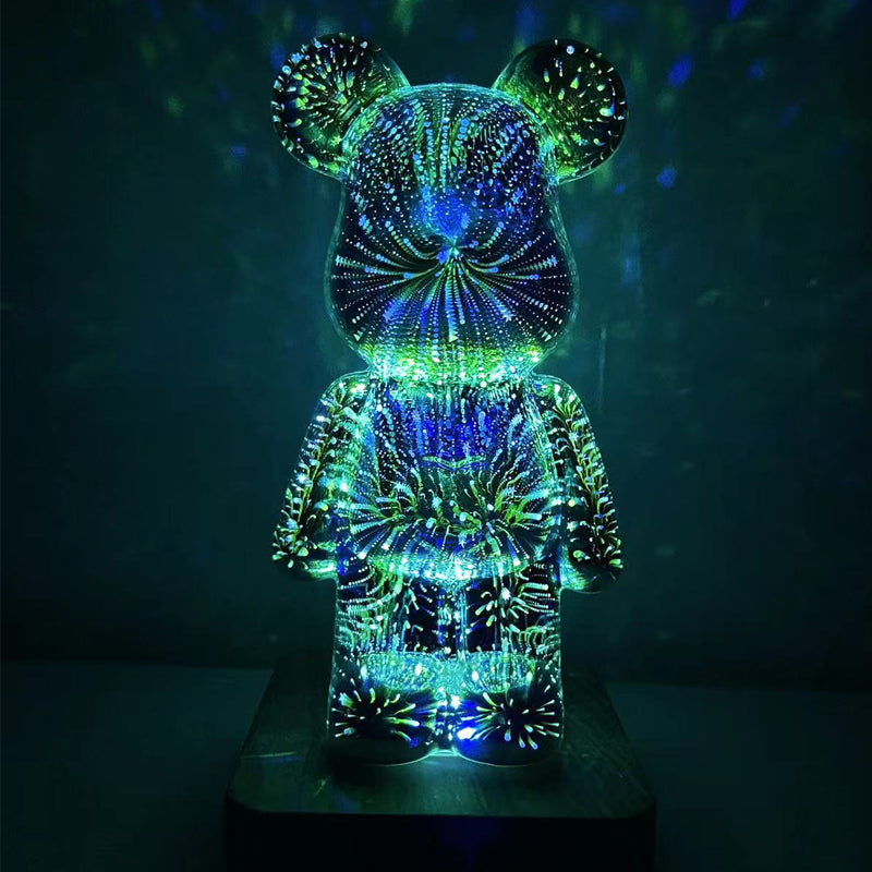 GlowBear™ | 3D Vuurwerk Nacht Lamp