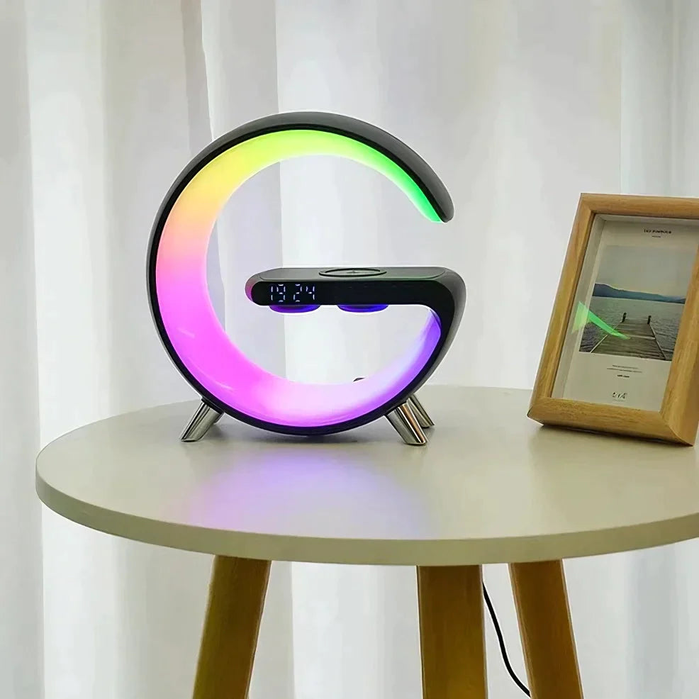 G-Shape™ | 5-in-1 Alarm klok, Mood Light, Speaker & Draadloze Oplader