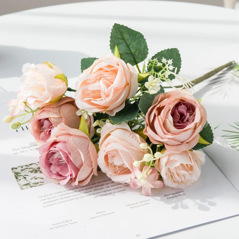 Boeket Zijde Rozen